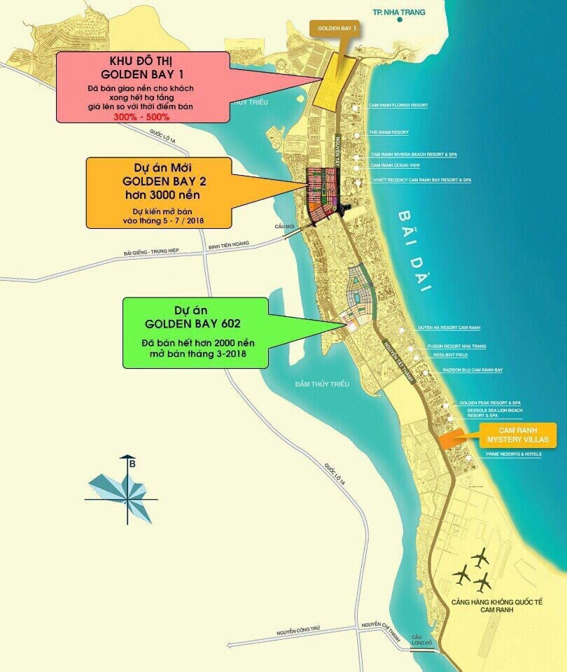 Chuỗi các dự án Golden Bay tại Cam Ranh của Tập Đoàn Hưng Thịnh