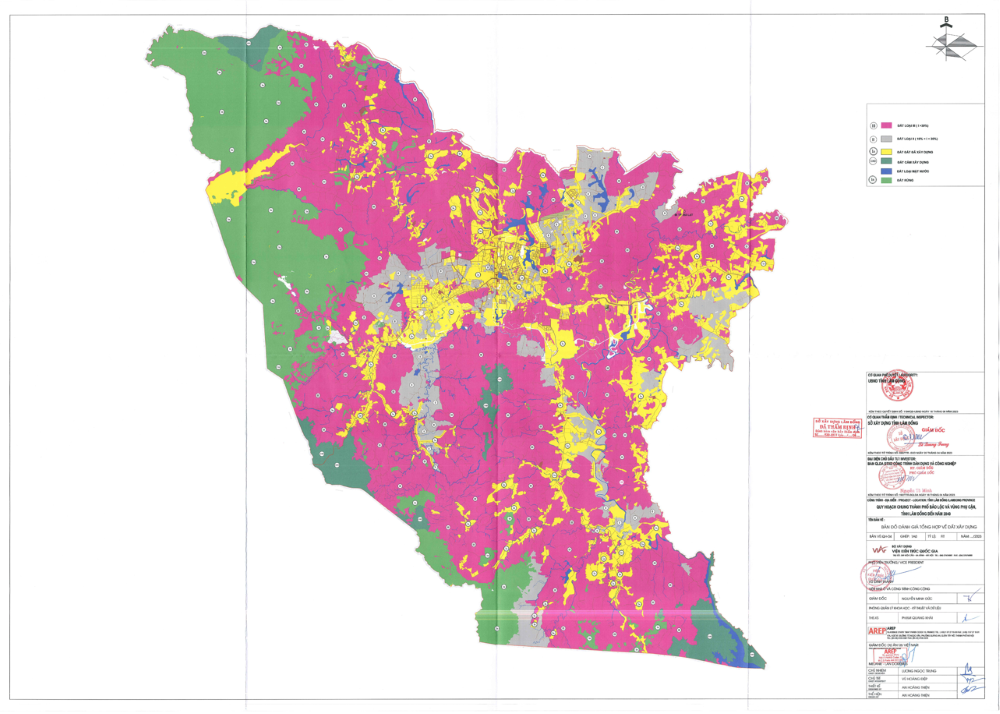 Bản đồ quy hoạch chung Bảo Lộc và vùng phụ cận đến 2040